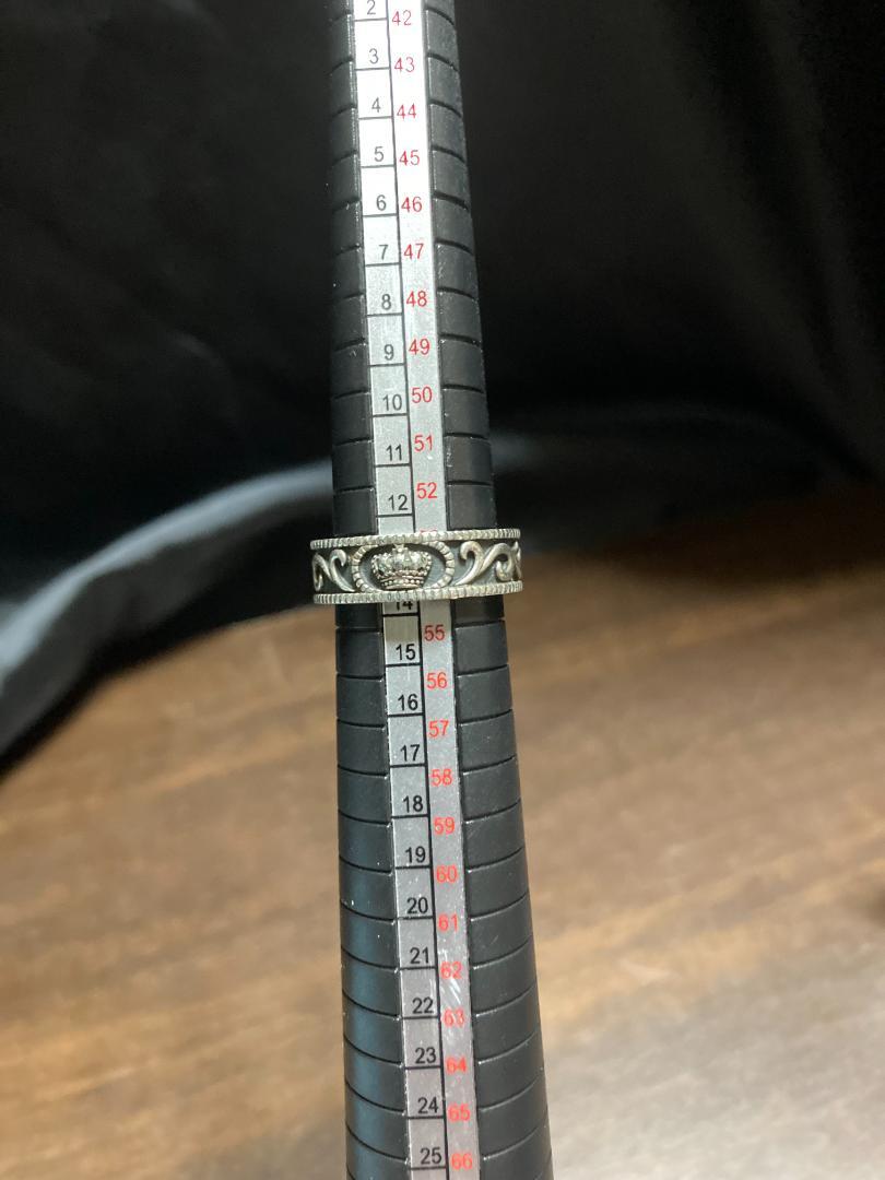 美品 ジャスティンデイビス クラウン 王冠 唐草 リング 13.5号