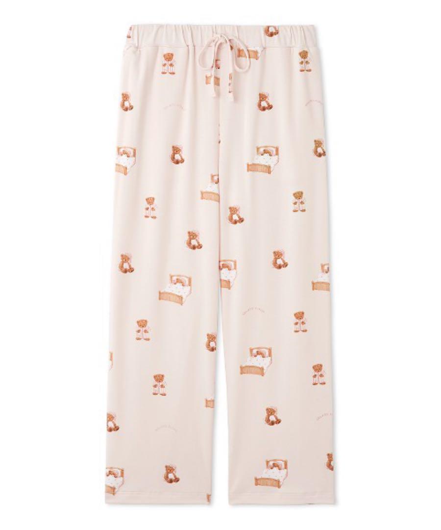 【うるもあ様】GOOD NIGHT BEAR柄ワンポイントロンT&ロングパンツ 新品タグ付 GOOD NIGHT BEAR柄ワンポイントロンT&ロングパンツ 白