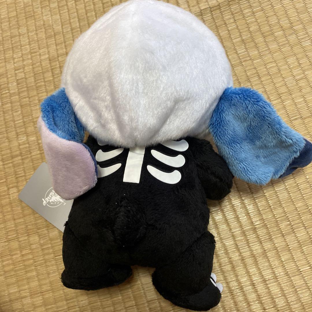 ディズニーストア 2024 ハロウィン スティッチ 骨 ガイコツ　セット