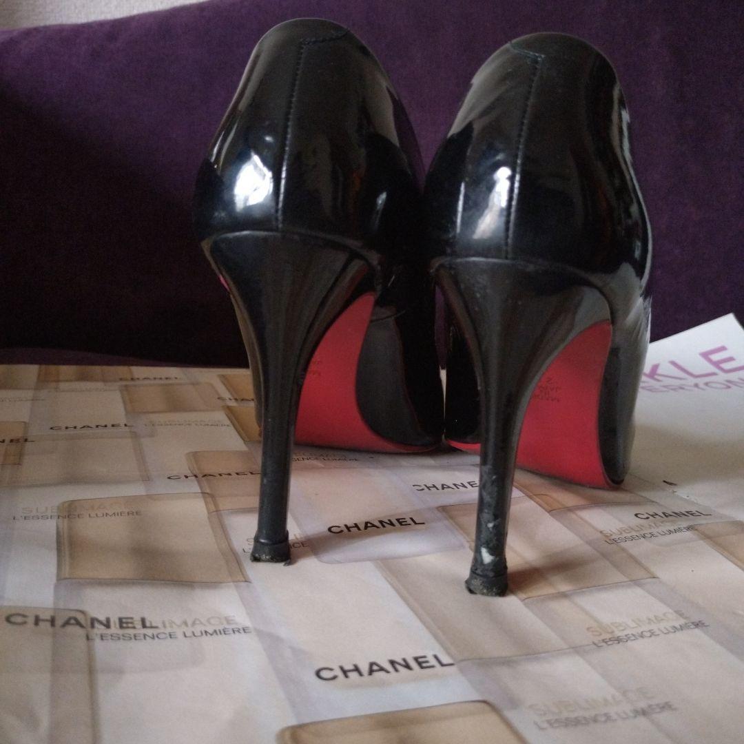 ❤DIANA❤ブラックエナメルポインテッドトゥハイヒール