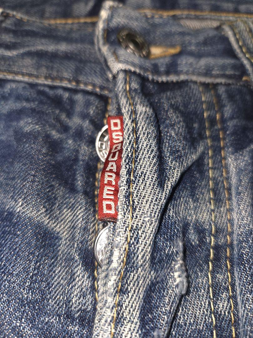 激レア ディースクエアード BIG刺繍 ダメージ加工 サイズ40 M Gジャン ☆DSQUARED2☆ ディースクエアード ダメージ加工 ジーンズ 44