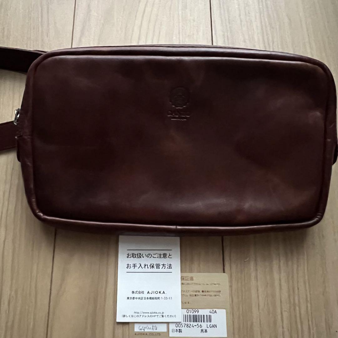 希少 GANZO ボディバッグ サケット4 ホースレザー ダークブラウン 画像4