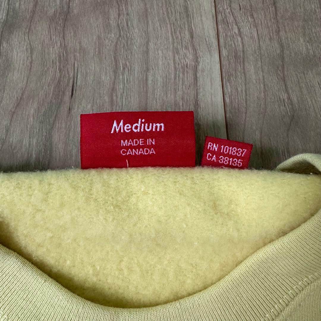 Supreme☆ペールイエロー クルーネック スウェット☆M☆未使用 Supreme☆ペールイエロー クルーネック スウェット☆M☆未使用