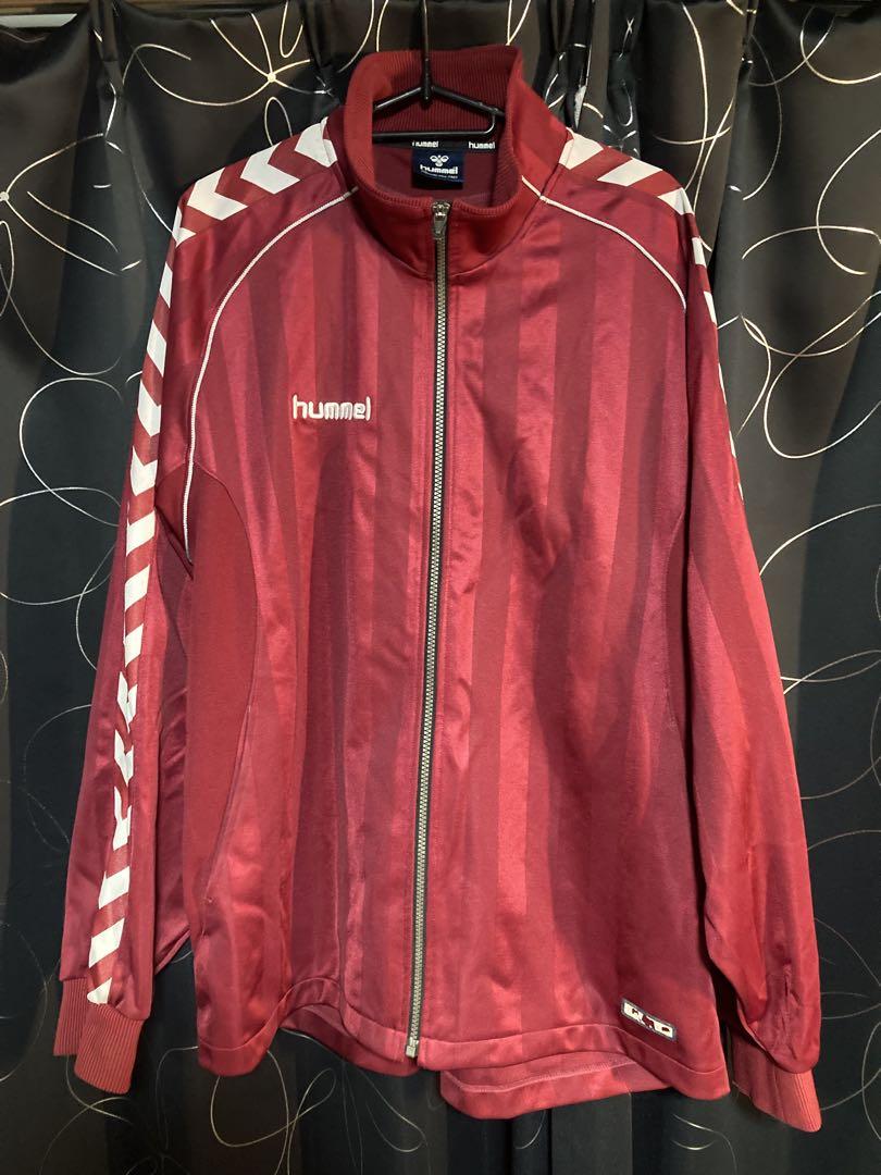 hummel ワインレッド ストライプジャージ セットアップ(下２本)