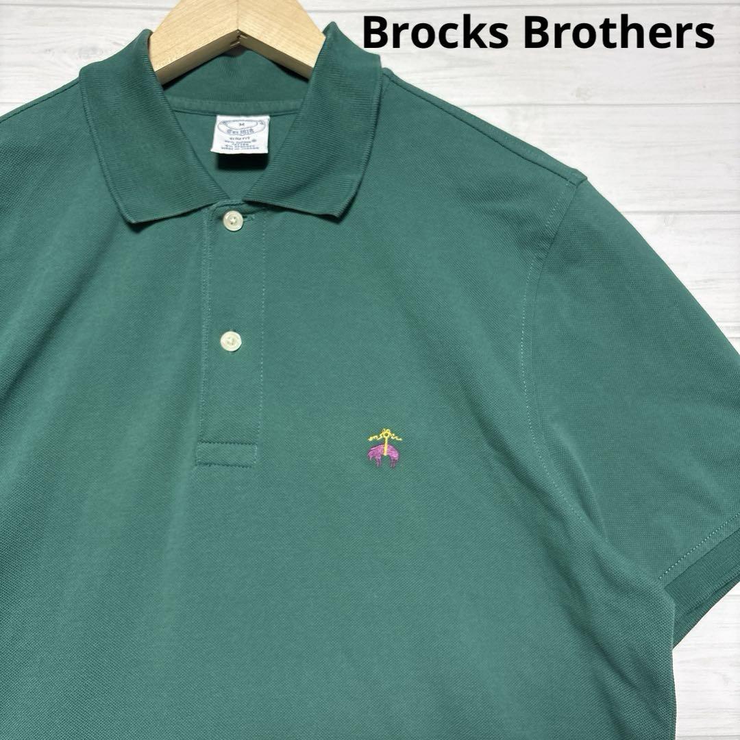 Brocks Brothers ブルックスブラザーズ ポロシャツ M ロゴ刺繍