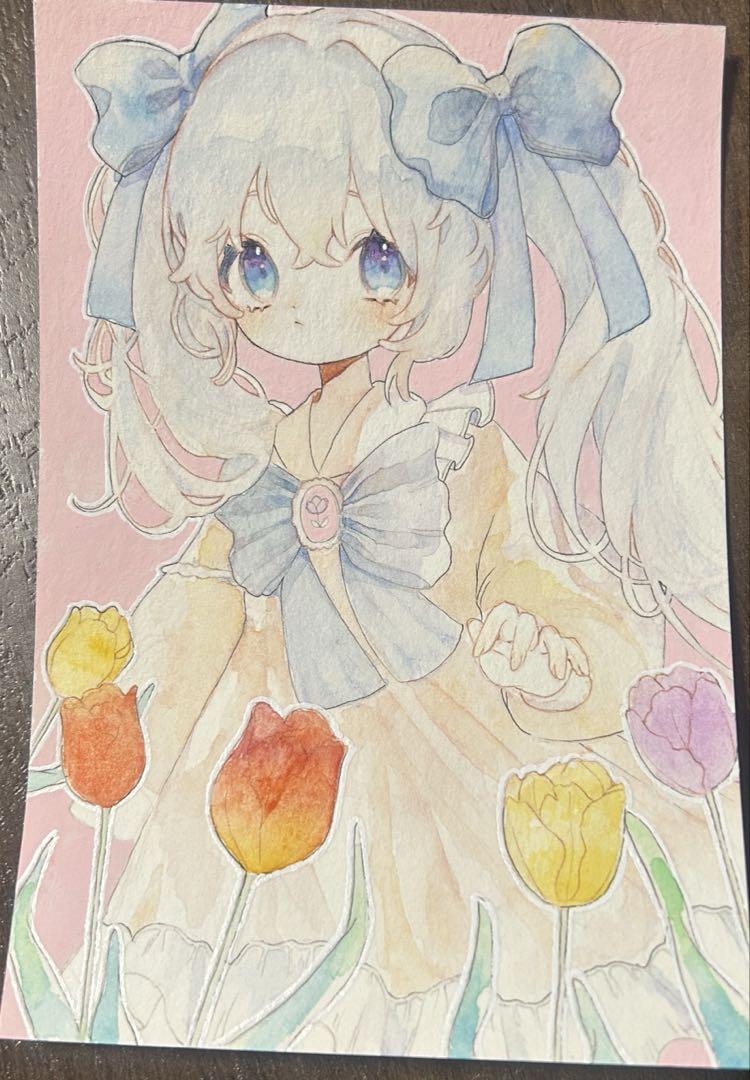ホ*ビ様 手描きイラスト　ピンク