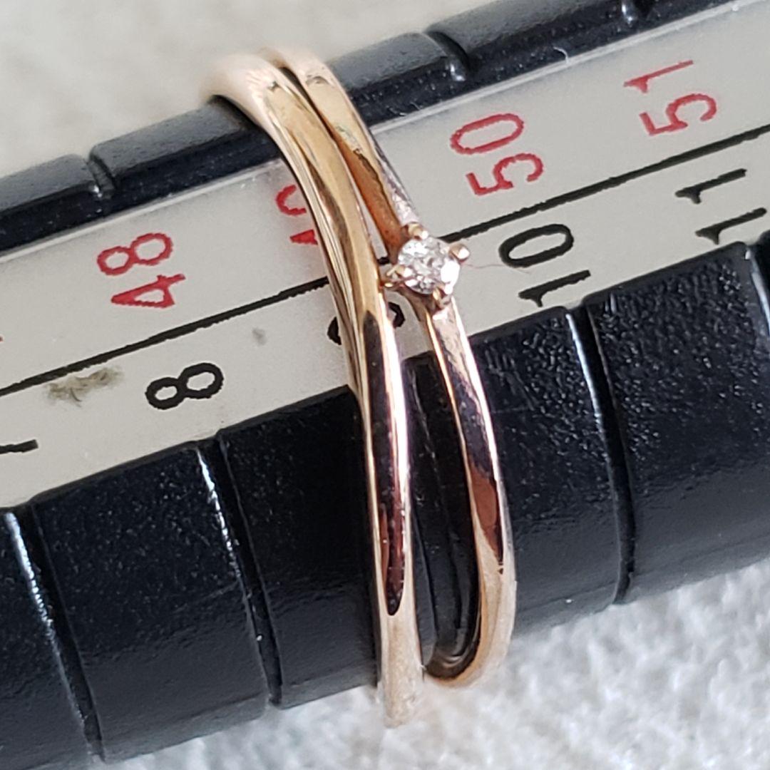 セール爆買い ツイストリング♡9号 ダイヤモンドリング アガット KTaxL-m40166605307 ジュエルクローゼット K10 在庫あお得