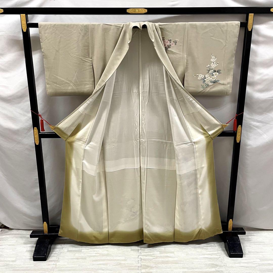 AK-575 花柄 上品 色味の良い 付下げ 広衿 袷 着物 - メルカリ
