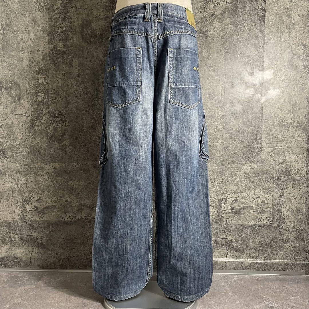 USED〈cargo denim pants y2k 切替 B系 HIPHOP〉