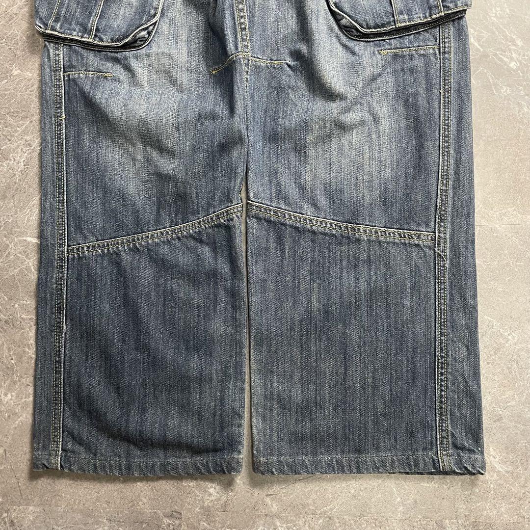 USED〈cargo denim pants y2k 切替 B系 HIPHOP〉