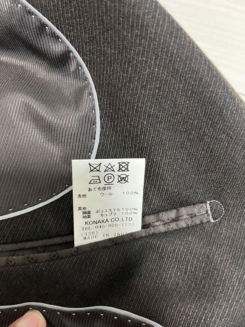 【着用2回の美品】スーツセレクト　シーツ上下　ダークブラウン系