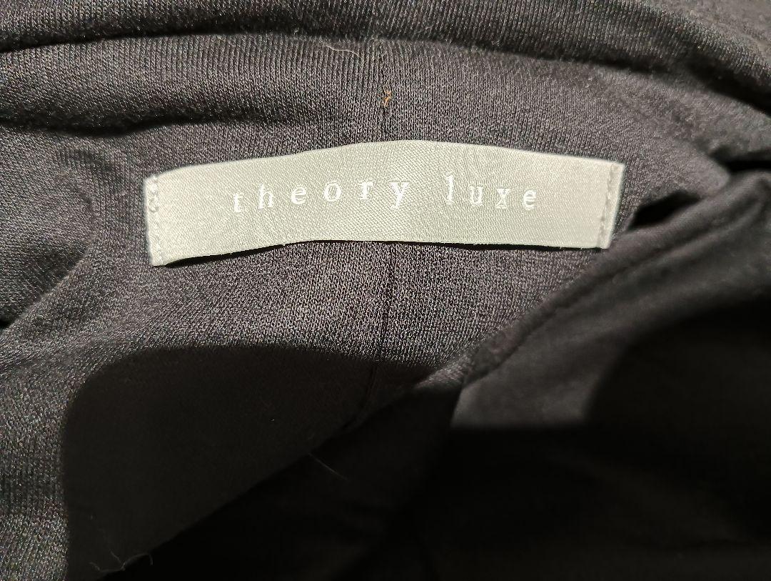 Theory　黒 レザー フード付き シングルライダース