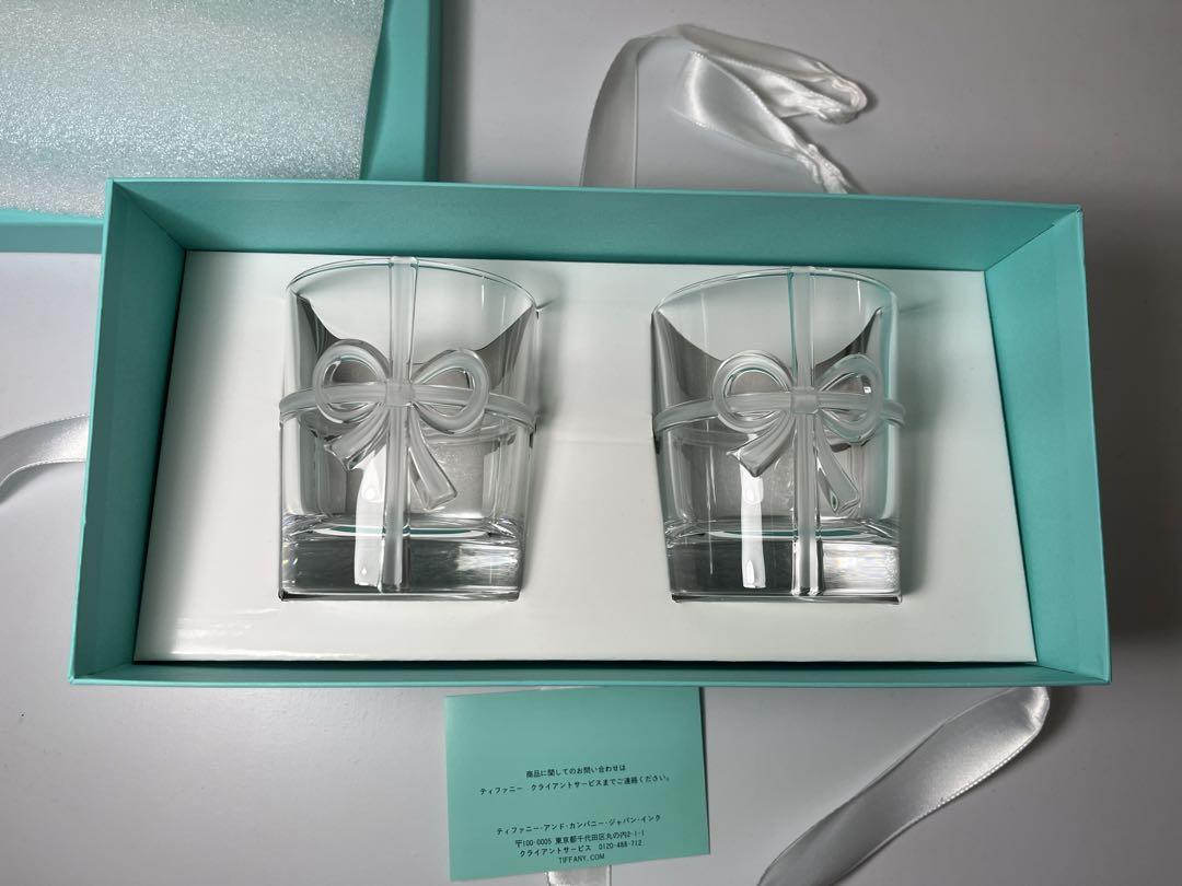 新品未使用説明書箱付きですTiffany\u0026Co. ボウグラス リボン ペアグラス