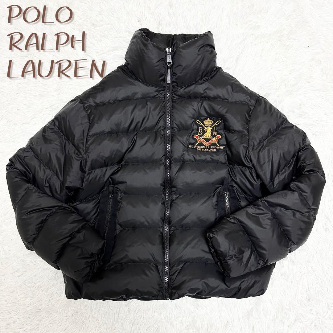 ♢ポロラルフローレン ダウンジャケット USA ロゴ刺繍 ワッペン POLO RALPH LAUREN - 美品✨POLO ラルフローレン ダウン