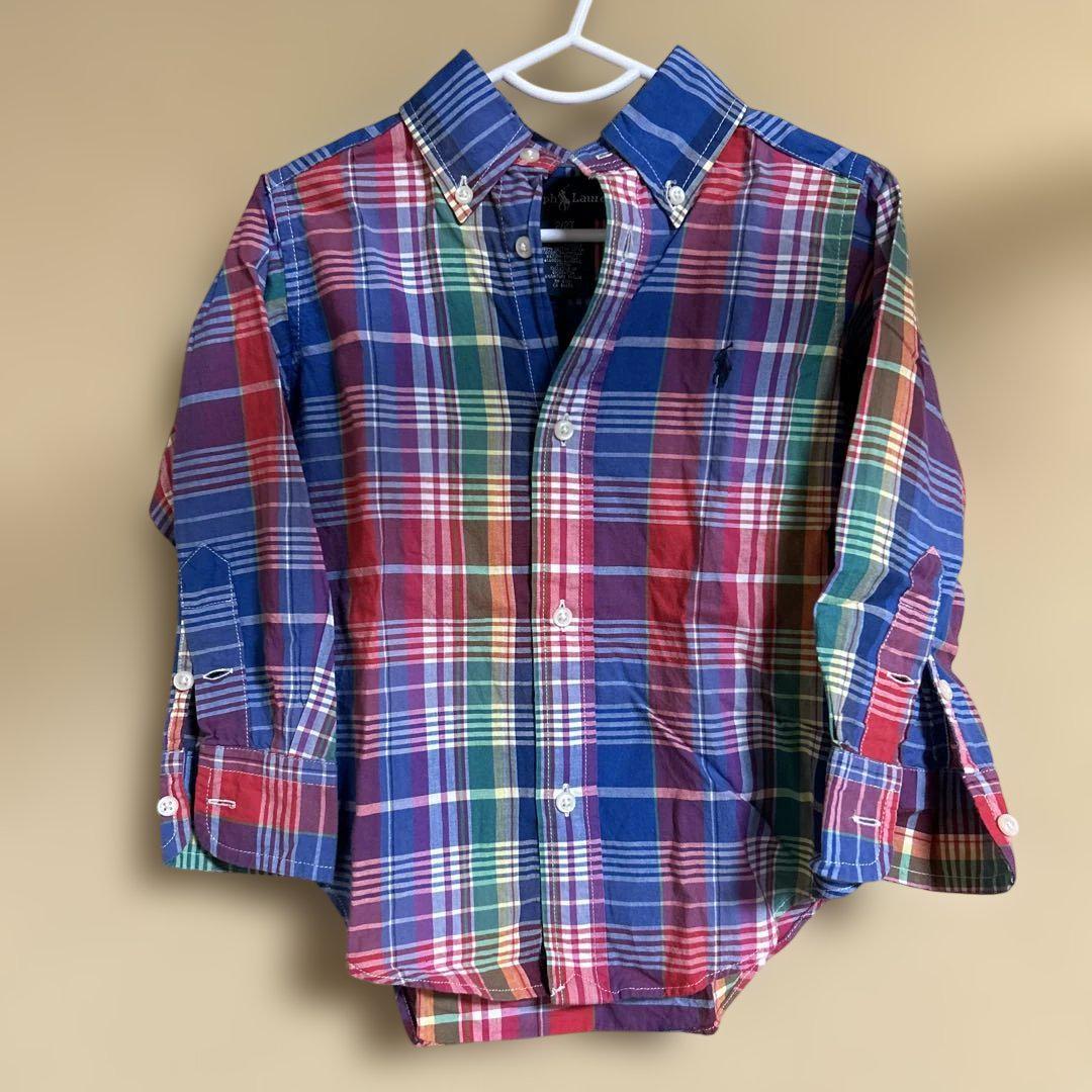 Polo Ralph Lauren チェック柄長袖シャツ 120 - メルカリ