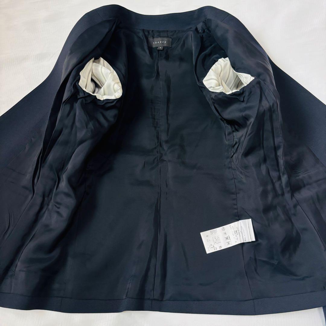 極美品 theory ジャケット パンツ セットアップ ネイビー40