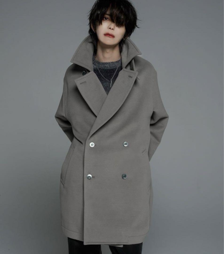 ADRER】ビーバーメルトンオーバーPコート白XS