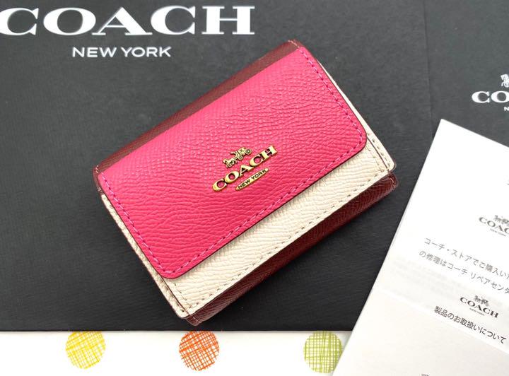 47%割引新品即決 新品 未使用 COACH コーチ 三つ折り財布 財布