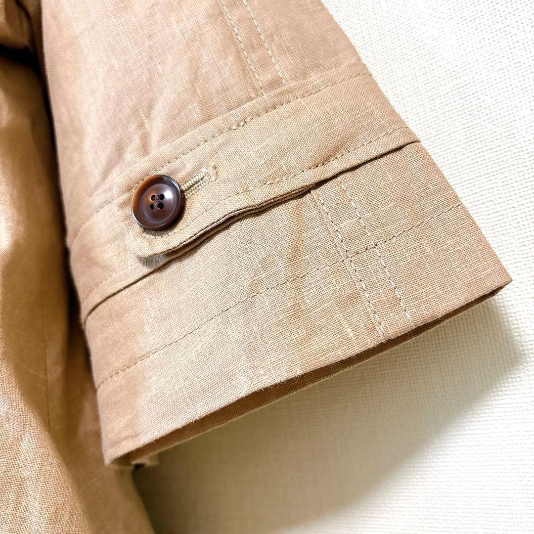 美品✨アデュートリステス（38）ロングコート リネン麻100 ベージュ Aライン