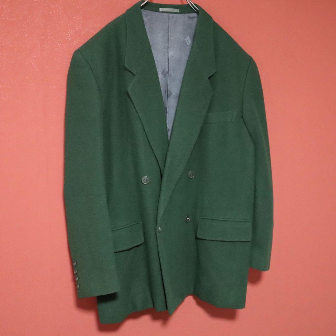 クリスチャンディオール　ダブルジャケット　ヴィンテージ　希少 レディース 古着 80s USA製 Christian Dior ダブルブレスト