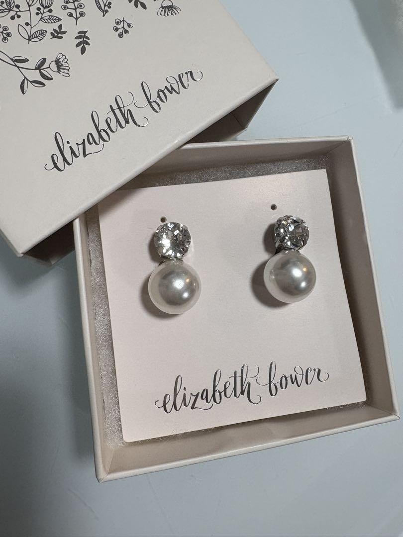 Elizabeth Bower Duet Stud パールイヤリング