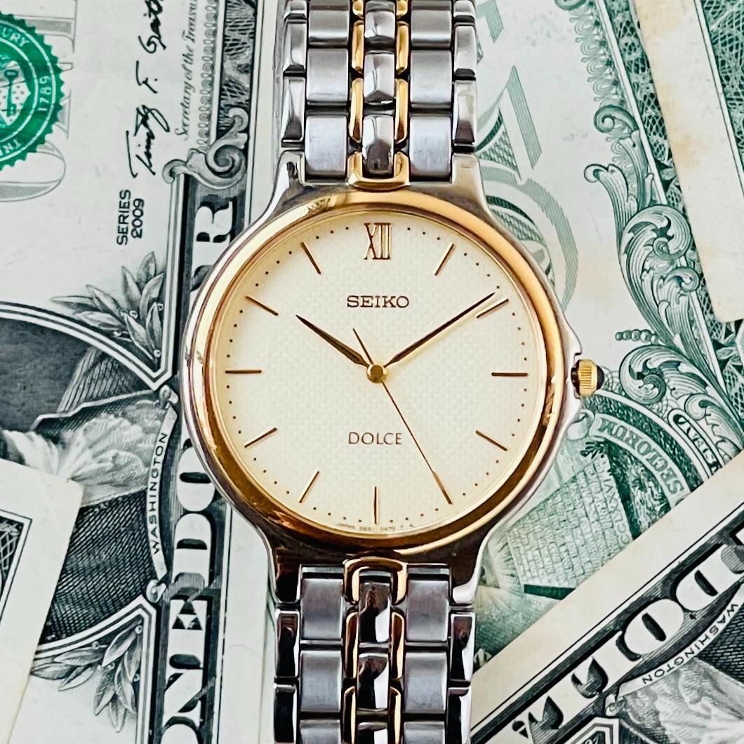 電池交換済み】 SEIKO Dolce コンビ セイコー ドルチェ ユニ