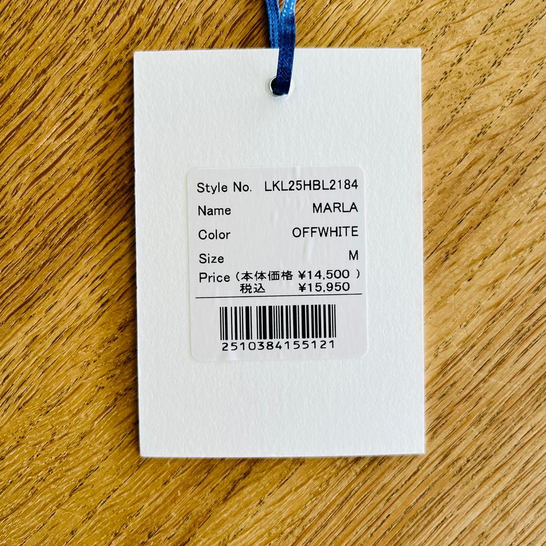 【新品】KELEN バックプリーツブラウスMARLA オフ白 七分袖 Mサイズ