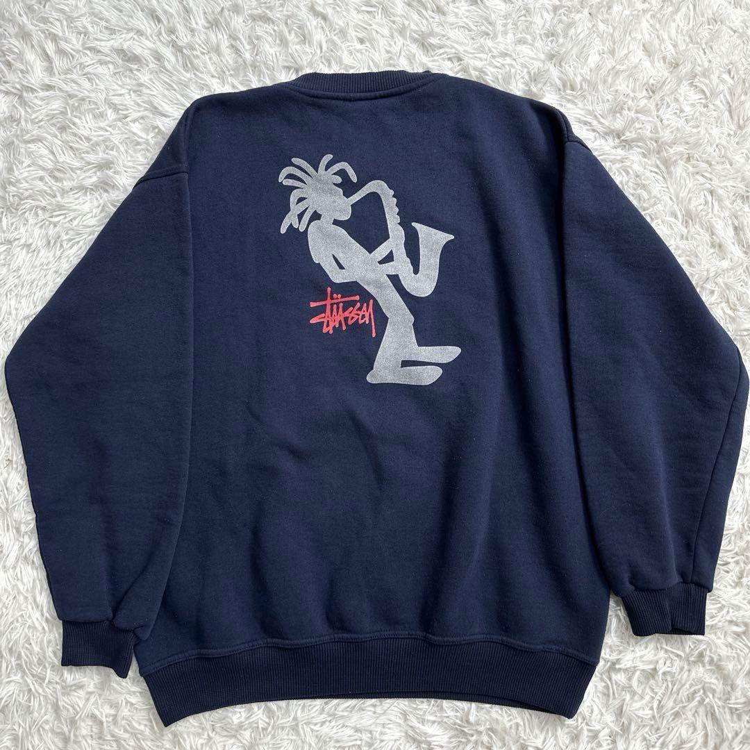 90’s old stussy Shadow Man Design Sweat