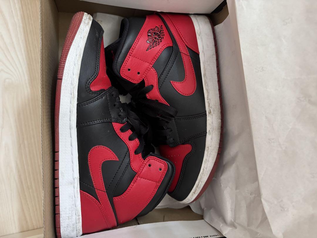 NIKE AIR JORDAN 1 MID 26.0cm ブラック/レッド