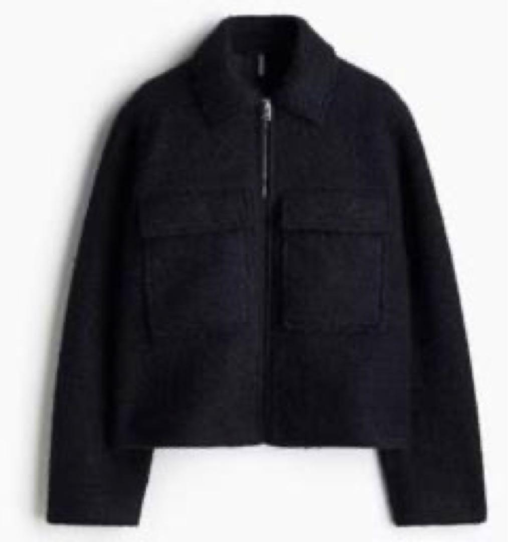 週末価格h&m ブークレジャケット ネイビー M ジャケット コート