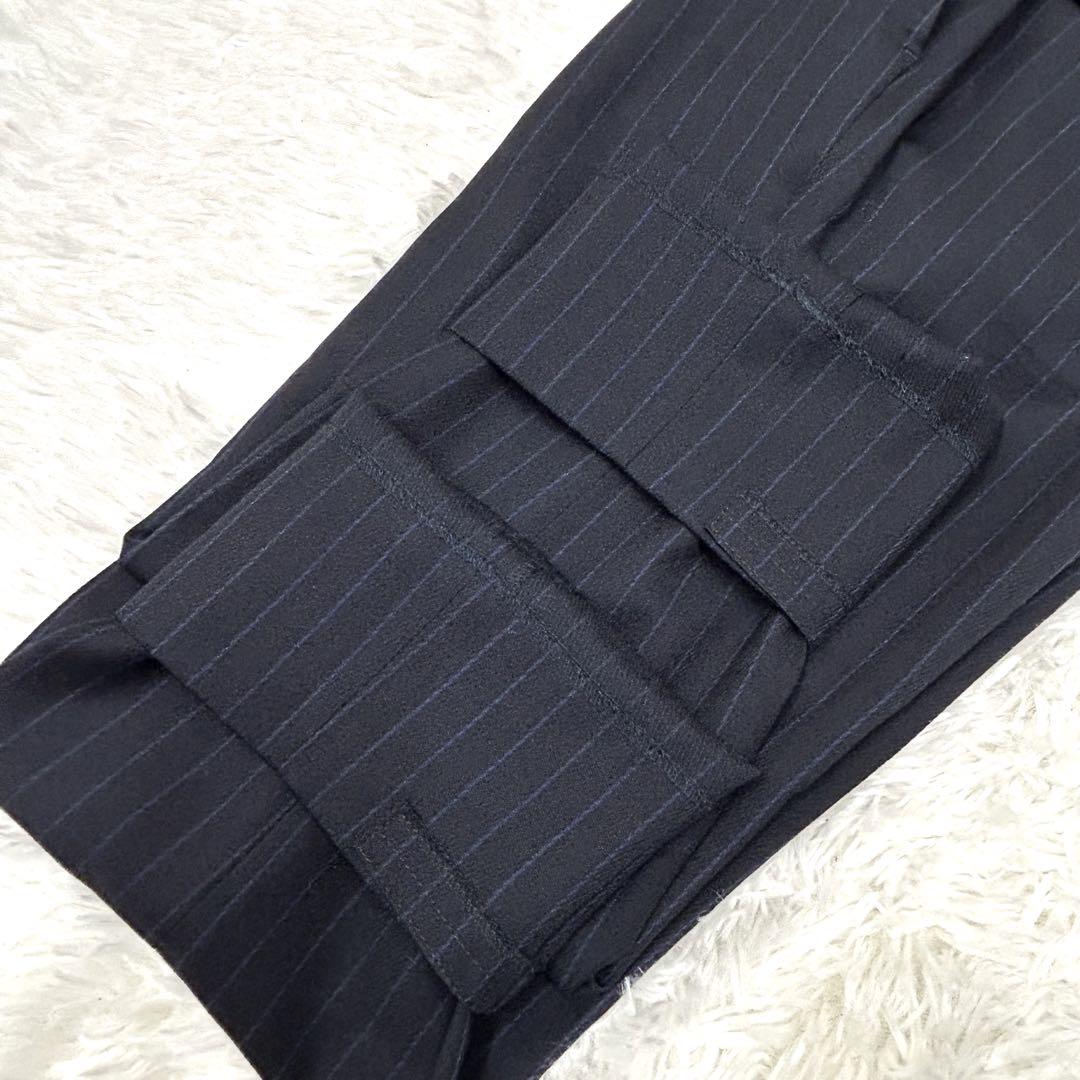 【美品】ORIHICA Y5 ストライプビジネススーツ 限定モデル ネイビー