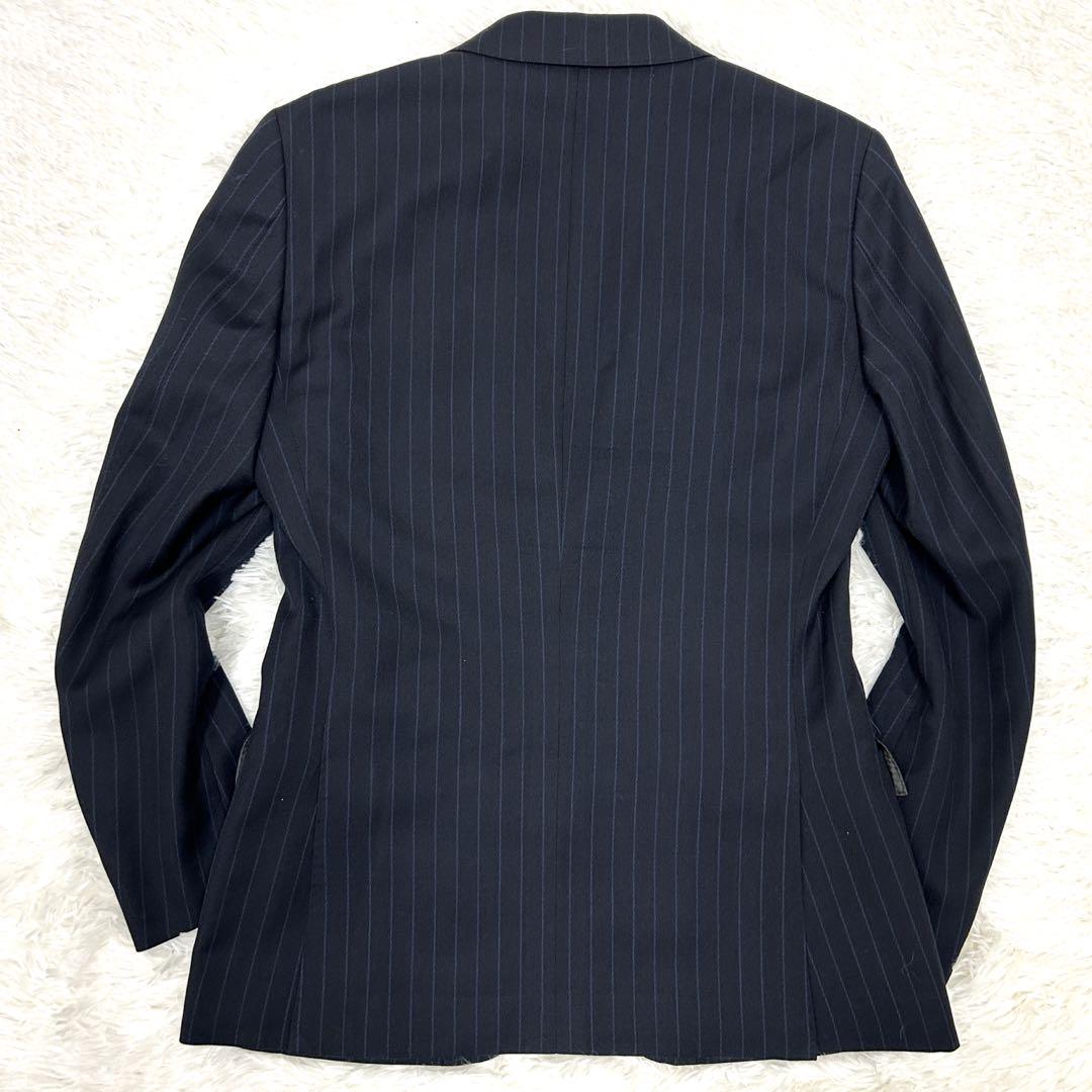 【美品】ORIHICA Y5 ストライプビジネススーツ 限定モデル ネイビー