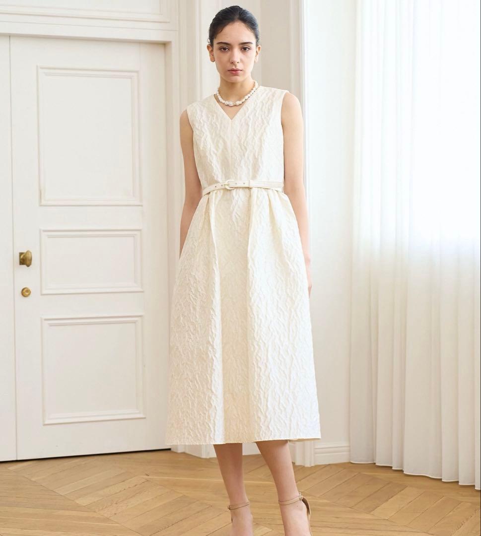 ANAYIふくれフィルムジャガードフ ワンピースM ANAYI