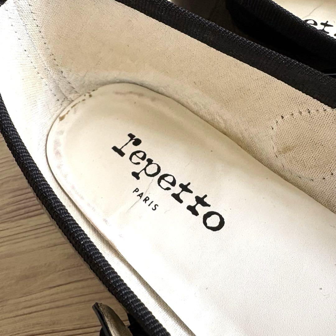 【人気】repetto バレエシューズ エナメル ストラップ メリージェーン　黒