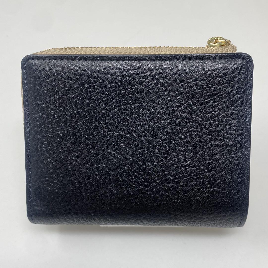 russet ラシット 二つ折り財布 モノグラムプレートハーフウォレット 黒