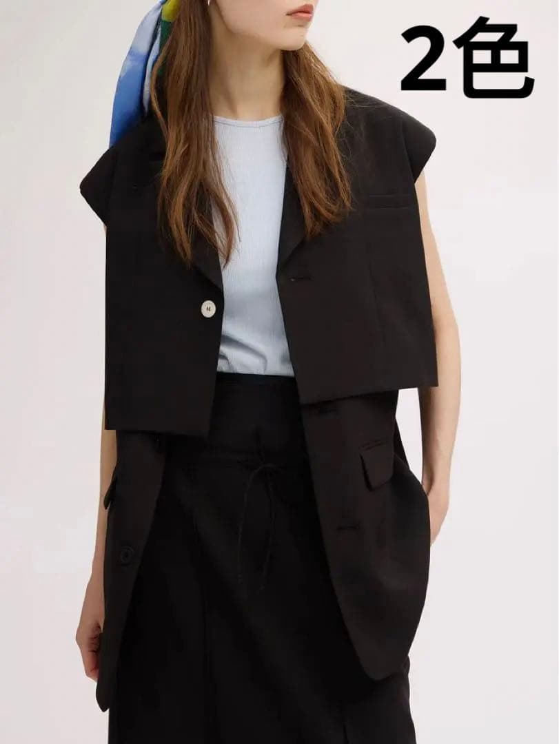 AMERI VINTAGE 3WAY PIN TUCK LAYERED VEST