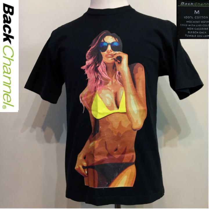 バックチャンネル◆ブランドロゴ ガール TEE◆ブラック Mサイズ