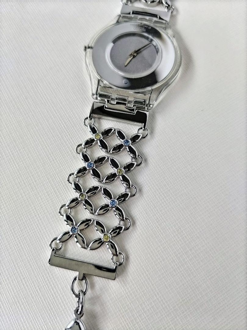 スウォッチ　シルバー　レディース　時計　Swatch
