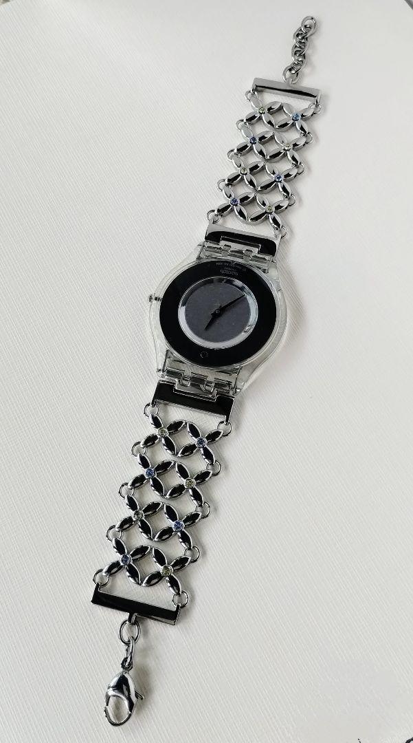 スウォッチ　シルバー　レディース　時計　Swatch