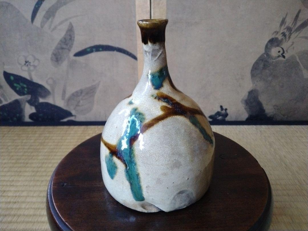 江戸後期　龍門司焼の貴重な船徳利　骨董　古美術　酒器　民芸　郷土資料　盃　杯
