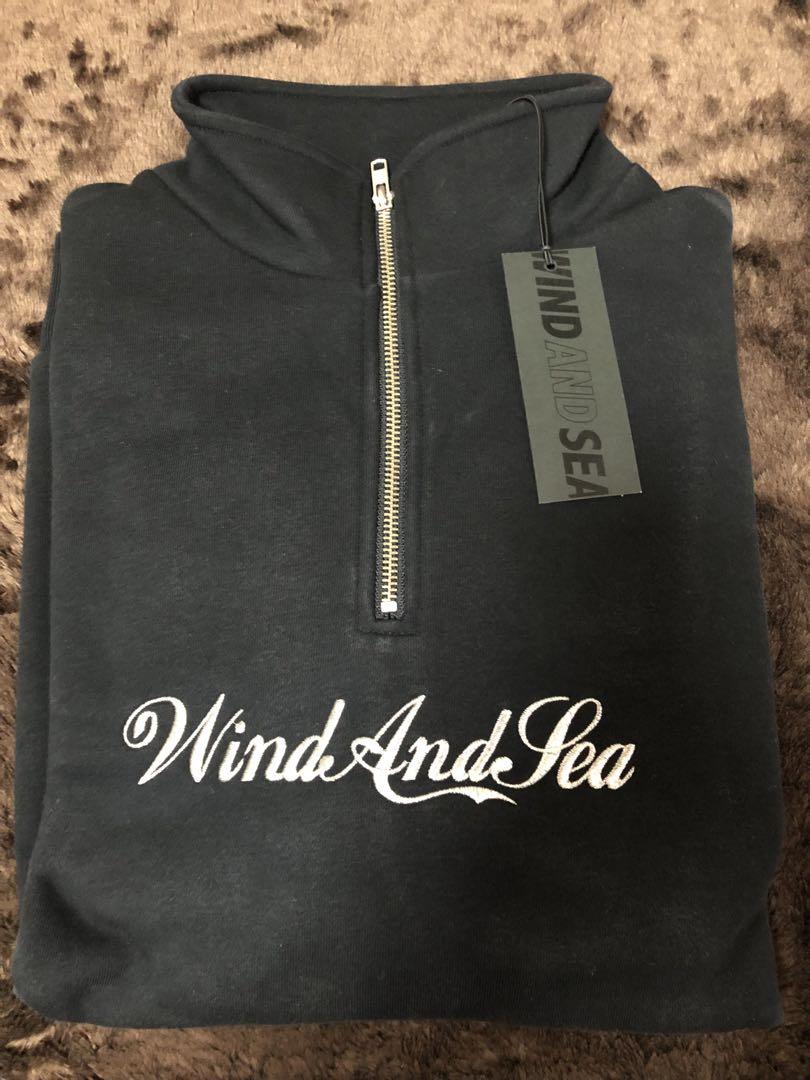 新品定価以下 WindAndSea ハーフジップ スウェット 黒