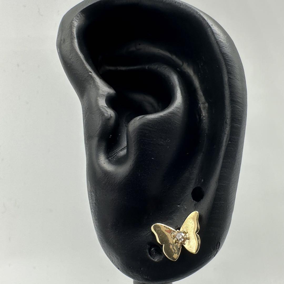 蝶々 ピアス k18 バタフライ