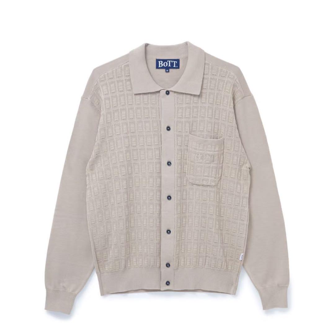 【Bott】button down knit polo Mサイズ
