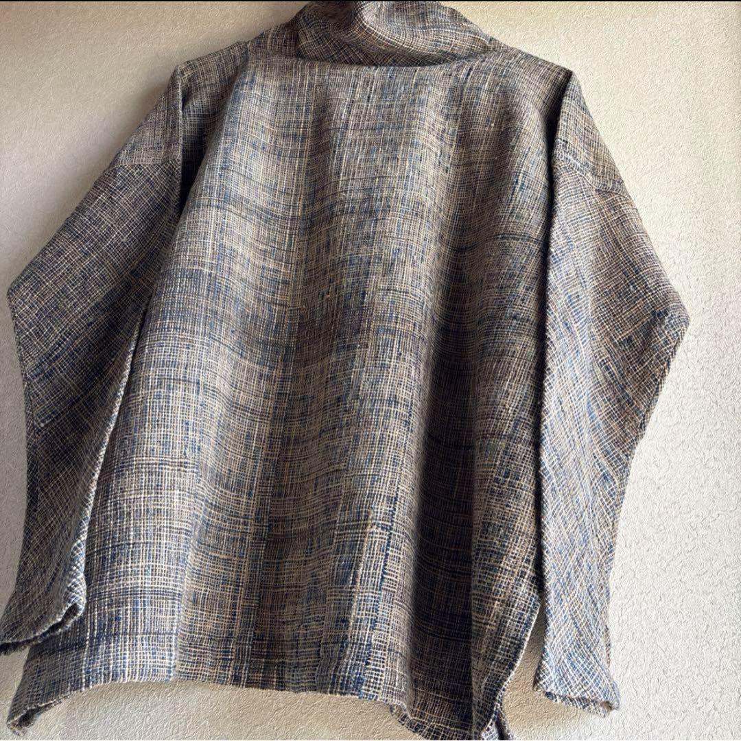 うさとの服  usaato ヘンプコットン 藍染めプルオーバー美品