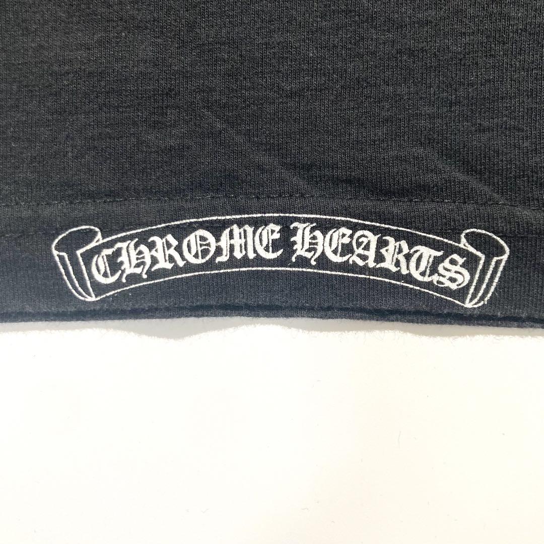 【美品】CHROME HEARTS Tシャツ ブラック フローラルクロス S