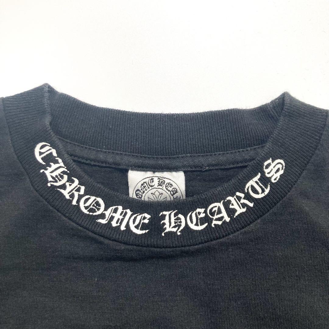 【美品】CHROME HEARTS Tシャツ ブラック フローラルクロス S