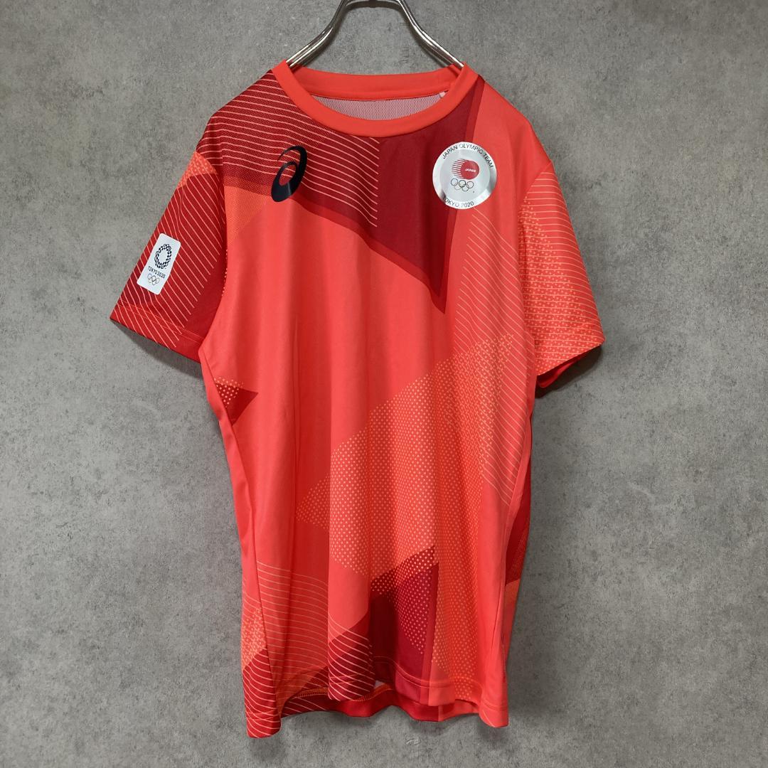 【asics】アシックス（L）東京五輪Tシャツ＊ジャパン＊メッシュ＊トレーニング
