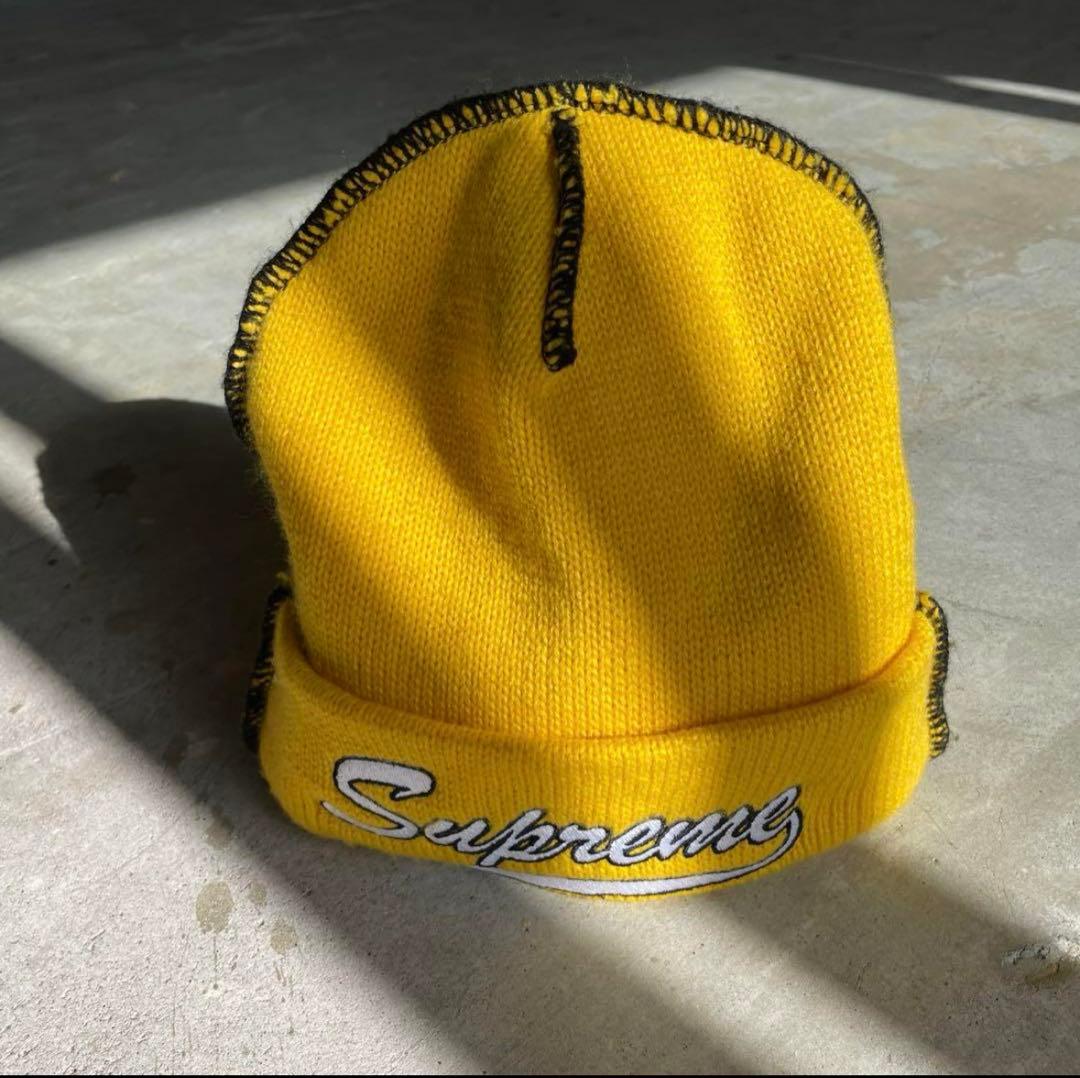 Supreme ニット帽 黄色