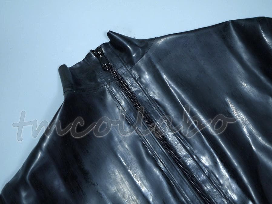 ①ラテックス製バックジッパー式全身スーツ(手足開口タイプ)☆男性M