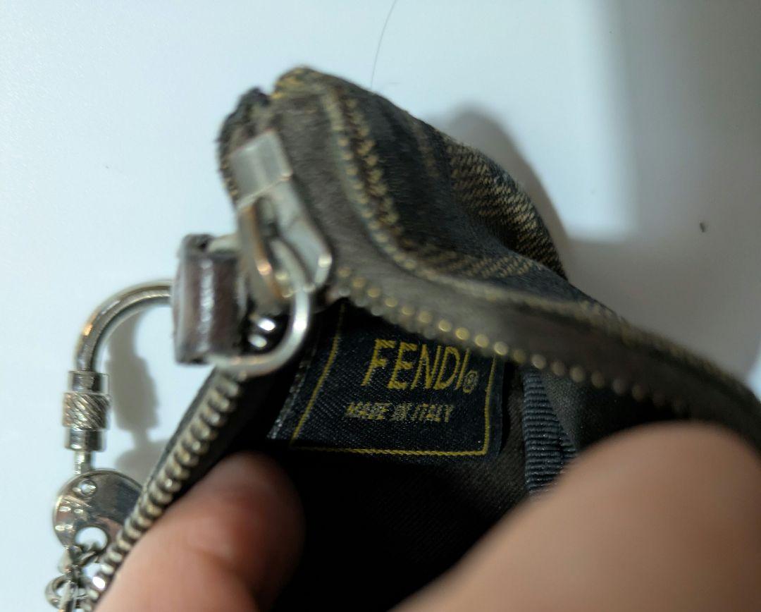 Fendi キーケース FFロゴ ベージュ/ブラック